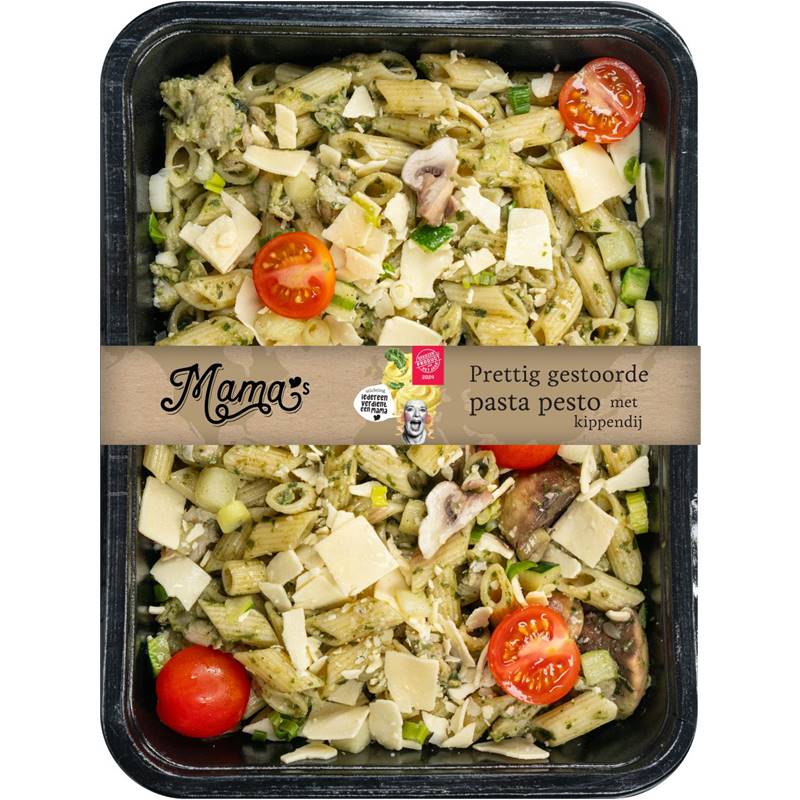Maaltijd ´Prettig gestoorde pasta pesto met kippendij´