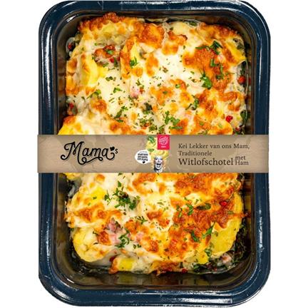 Ovenschotel ´Kei lekker van ons mam, traditionele witlofschotel met ham´